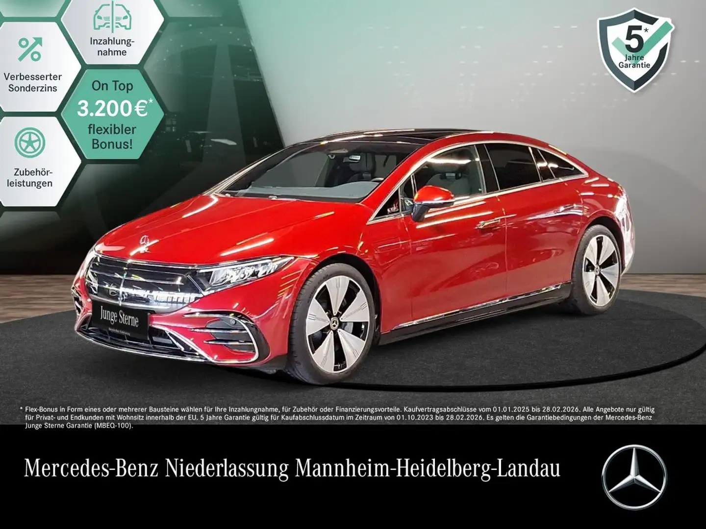 Mercedes-Benz EQS 500 4Matic AMG Airmat Pano Burmester Distr. Rot - 1