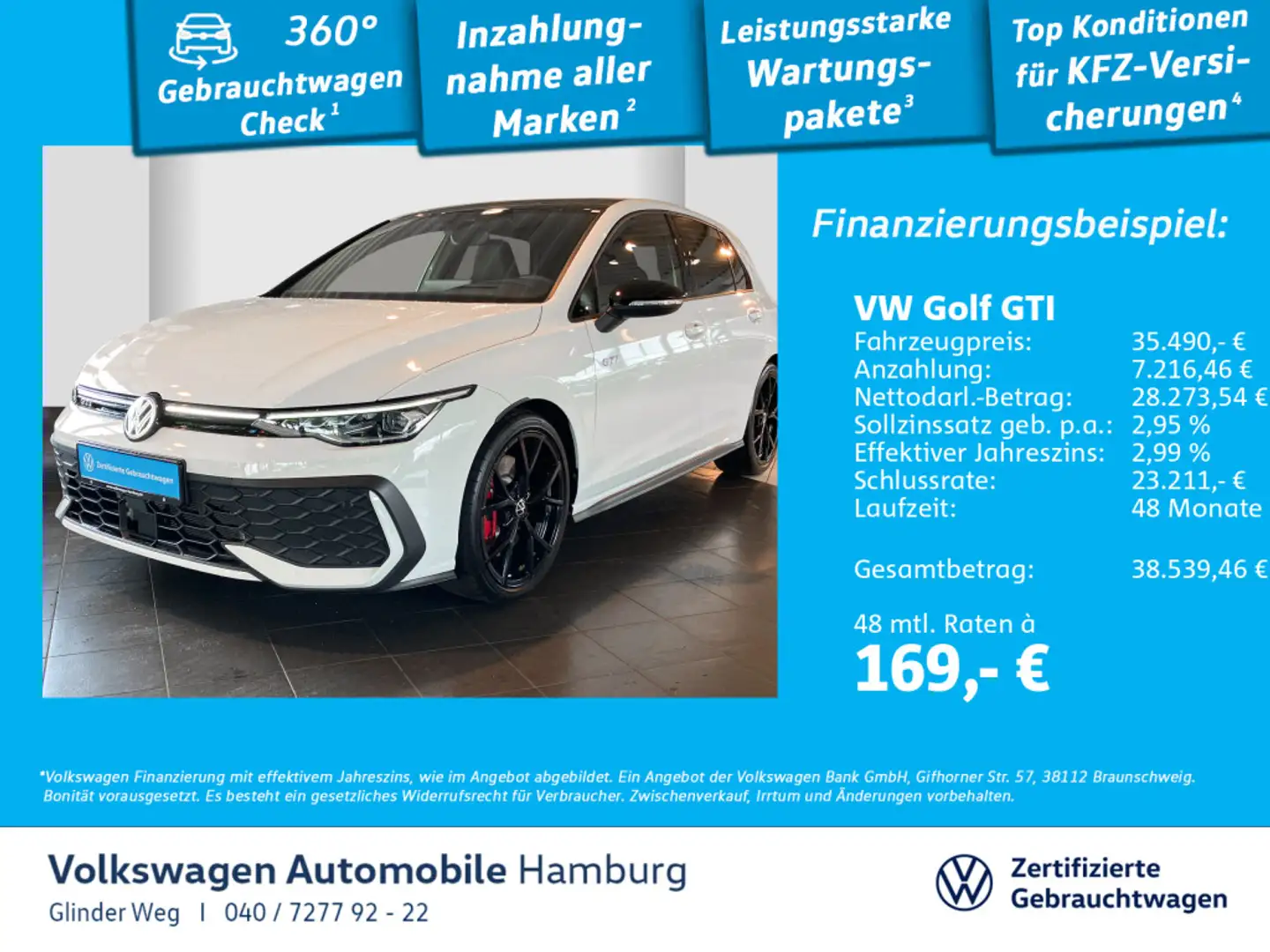 Volkswagen Golf GTI 2.0 TSI DSG Navi Rückfahrkamera CarPlay Wit - 1