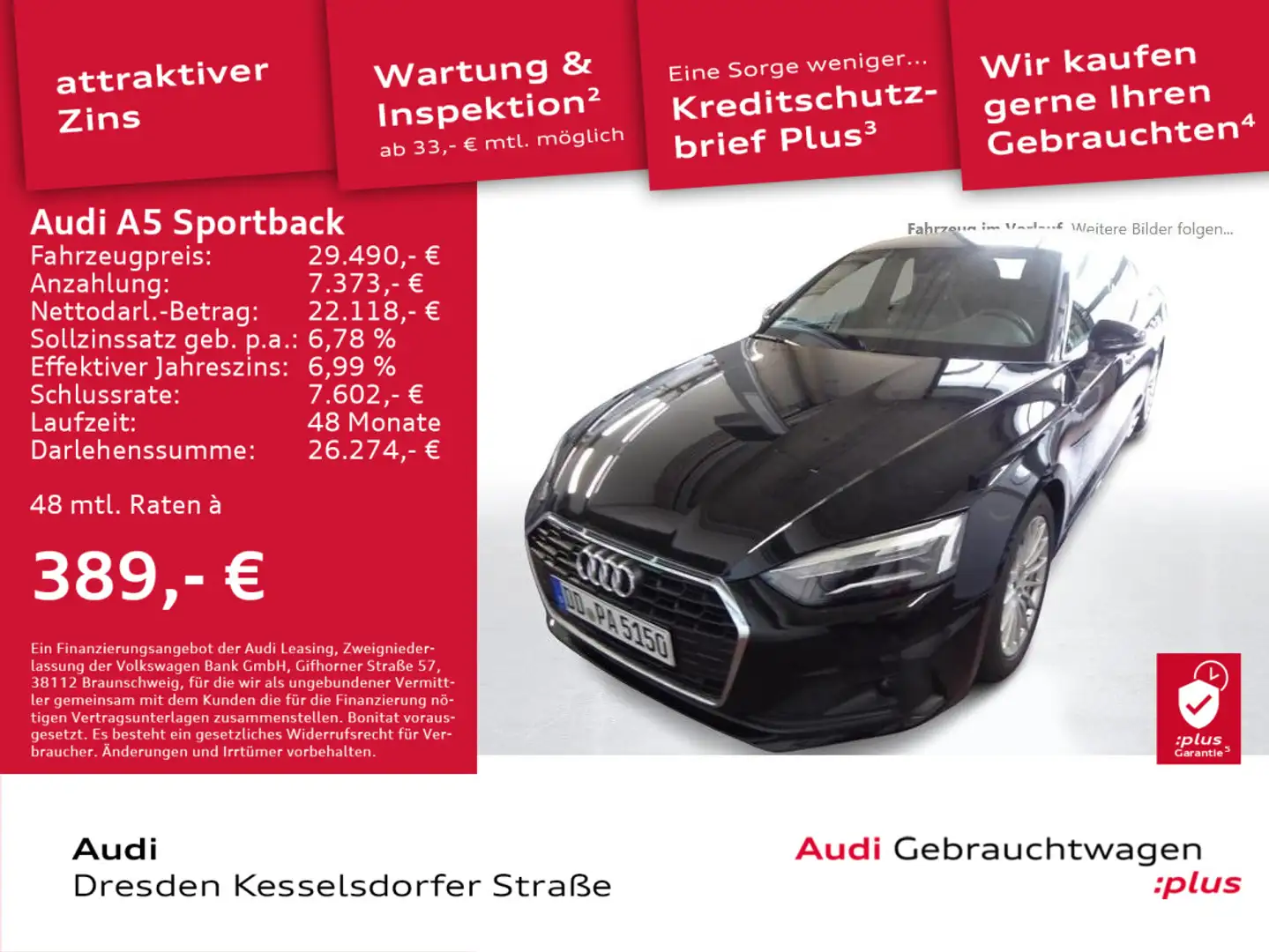 Audi A5 35 TFSI 110(150) kW(PS) S tronic Schwarz - 1