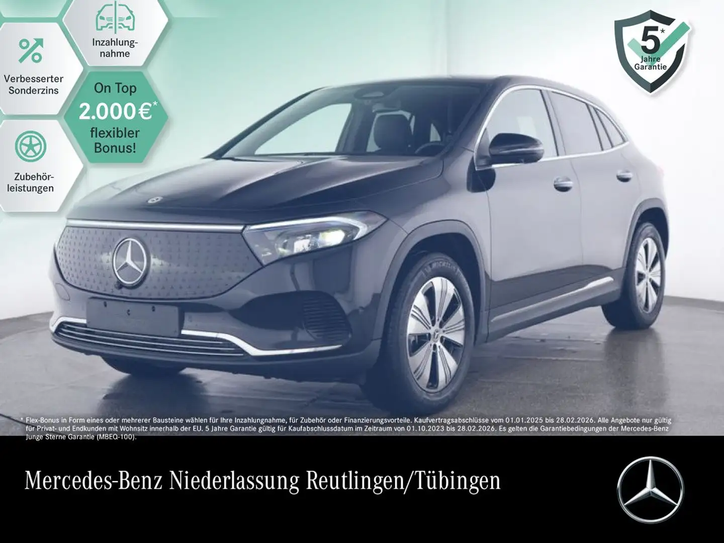 Mercedes-Benz EQA 350 4M PROG+PLUS-PAKET+360+KEYLESS+SPUR Noir - 1