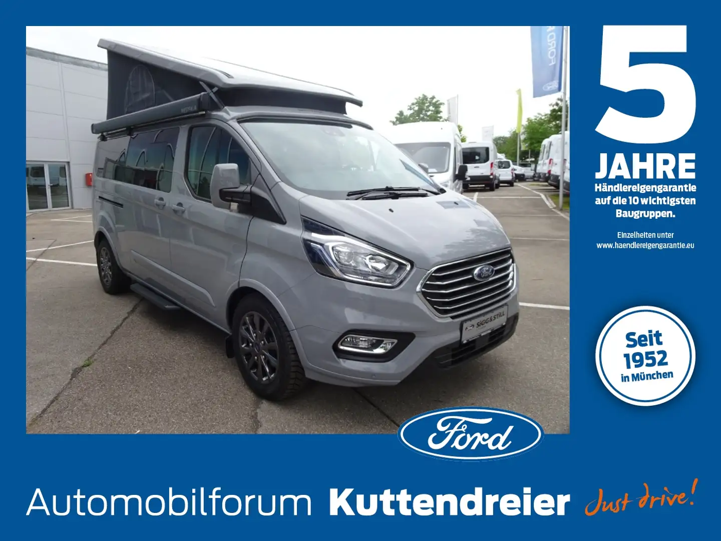 Ford Nugget Titanium 320 L1 Aufstelldach KLIMAAUT*SHZ Grau - 1