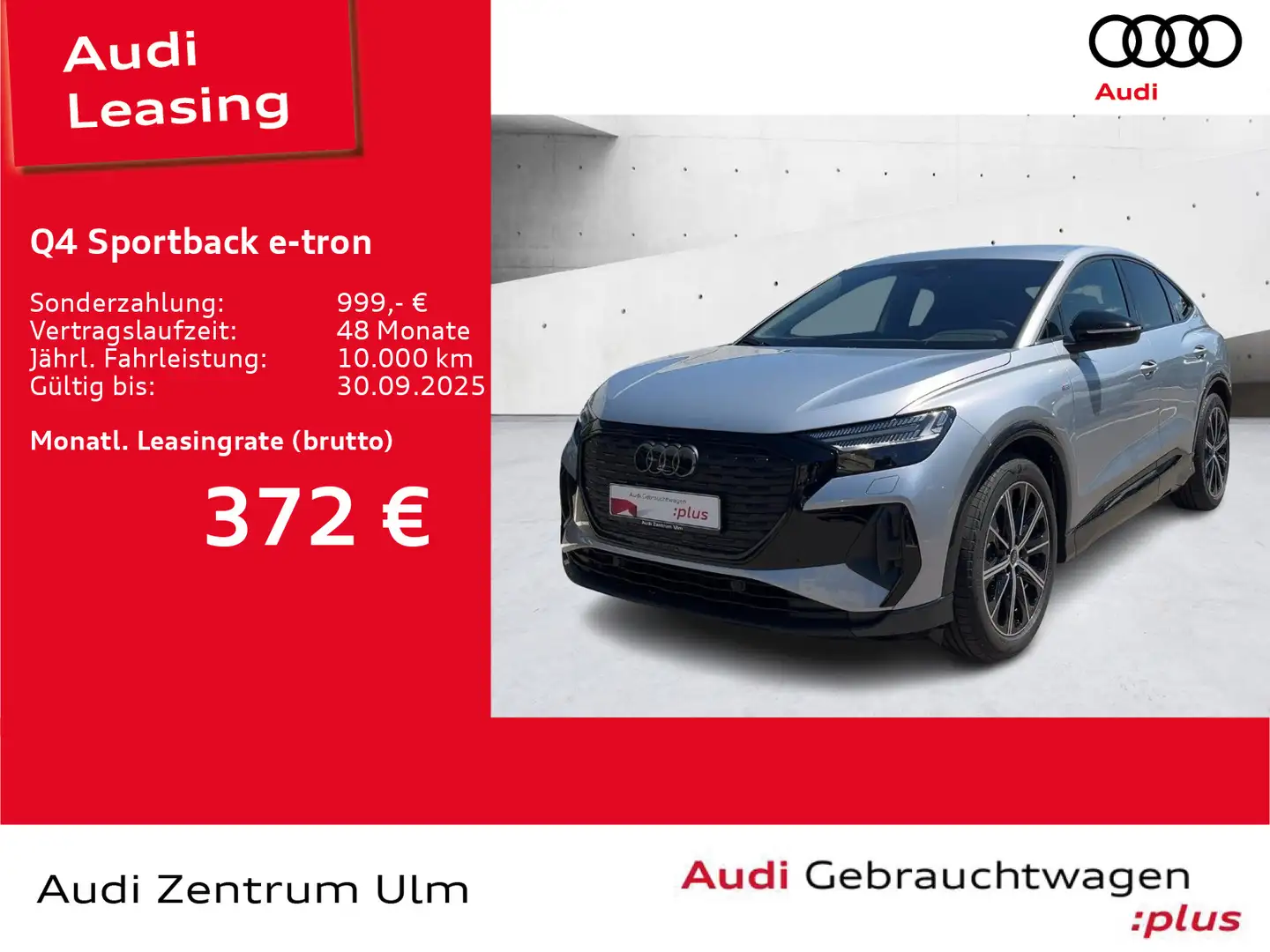 Audi Q4 e-tron Q4 Sportback 45 e-tron S-Line AHK NAV+ MATRIX Argent - 1