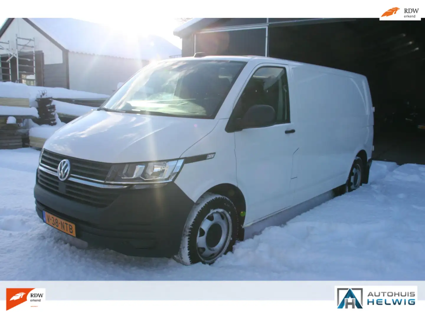 Volkswagen Transporter 6.1 2.0 TDI L2H1 3200 Comfortline 199 PK AIRCO, NA Blanc - 1
