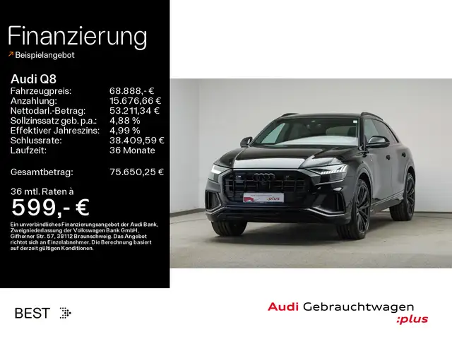 Audi Q8 50 TDI 3 x S line AHK, Pano, Assist, HUD, B&O