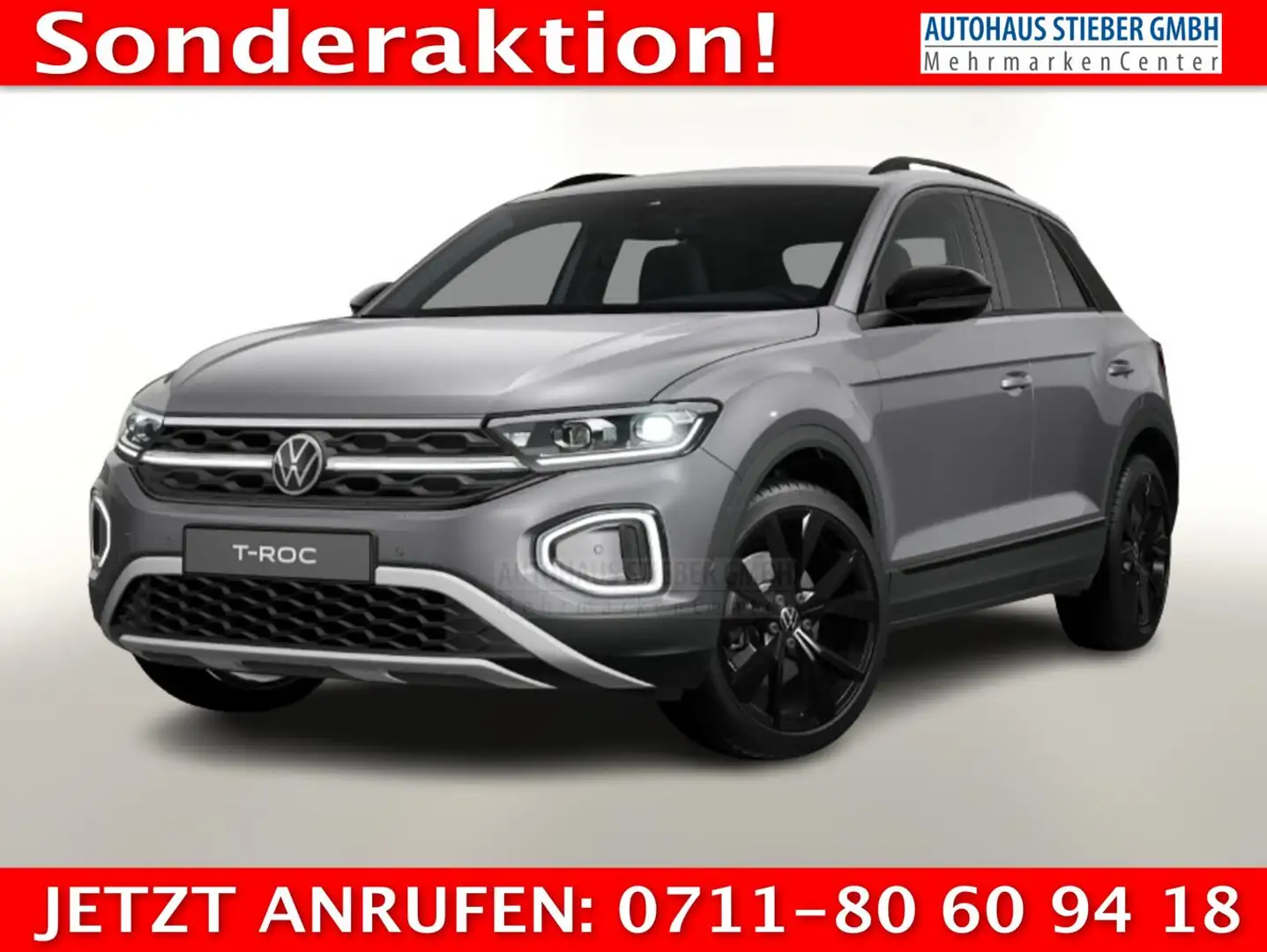 Volkswagen T-Roc Style 1.5 TSI 150 BlackP Matrix Nav SHZ 110 kW ... Grau - 1