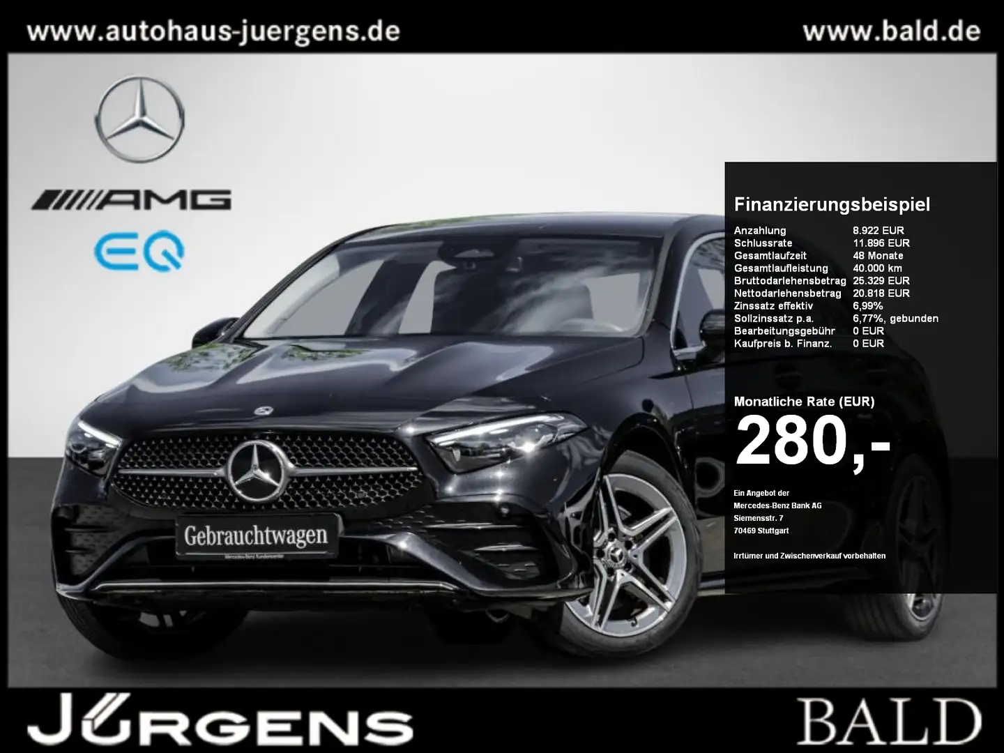 Mercedes-Benz A 250 e AMG-Sport/Multibeam/Kamera/Ambiente/18' Nero - 1