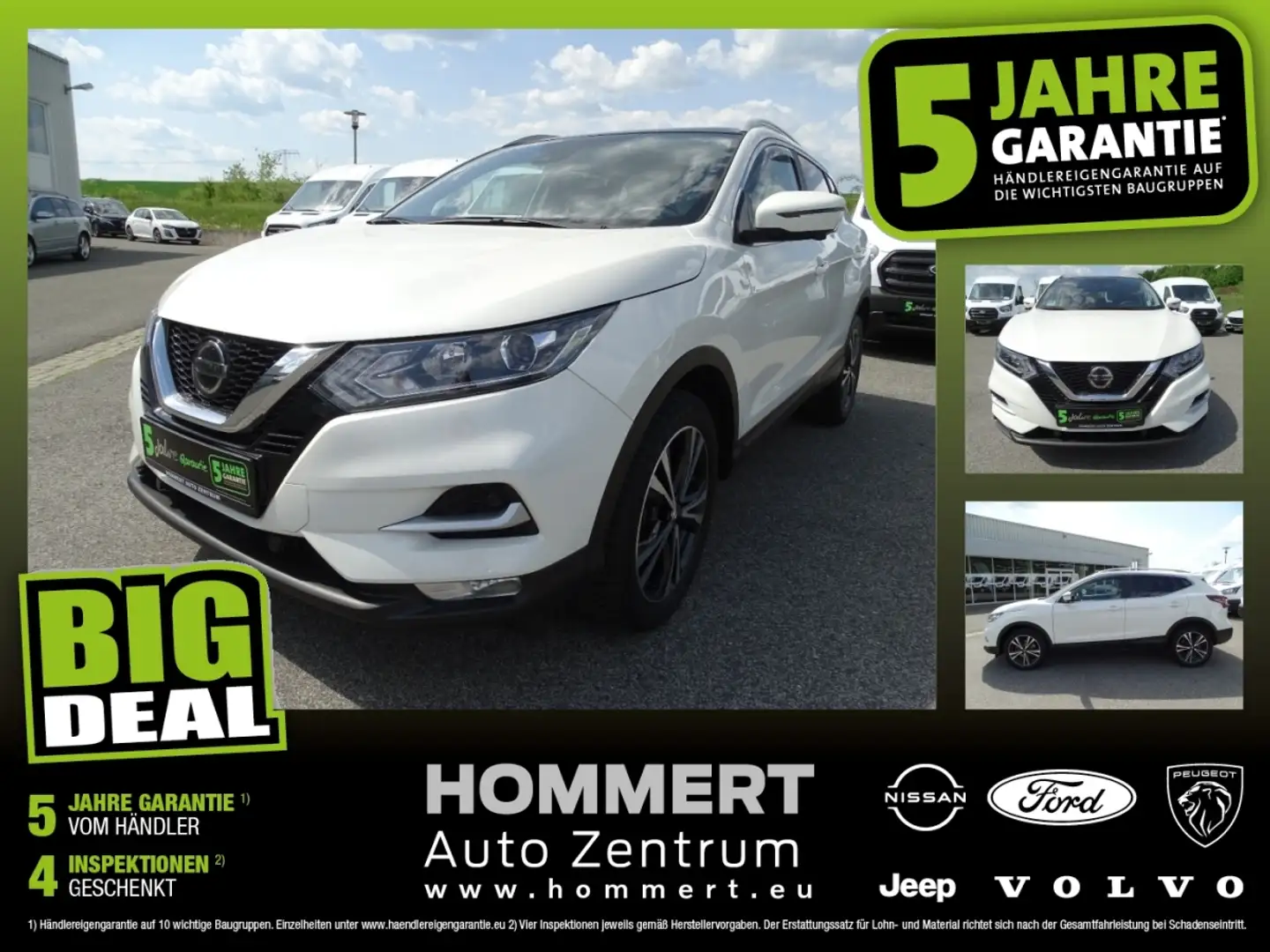 Nissan Qashqai 1.3 DIG-T N-Connecta Panoram Navi Kamera Blanc - 1