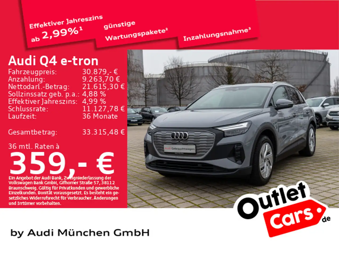 Audi Q4 e-tron 40 HuD/Virtual+/Kamera Grau - 1