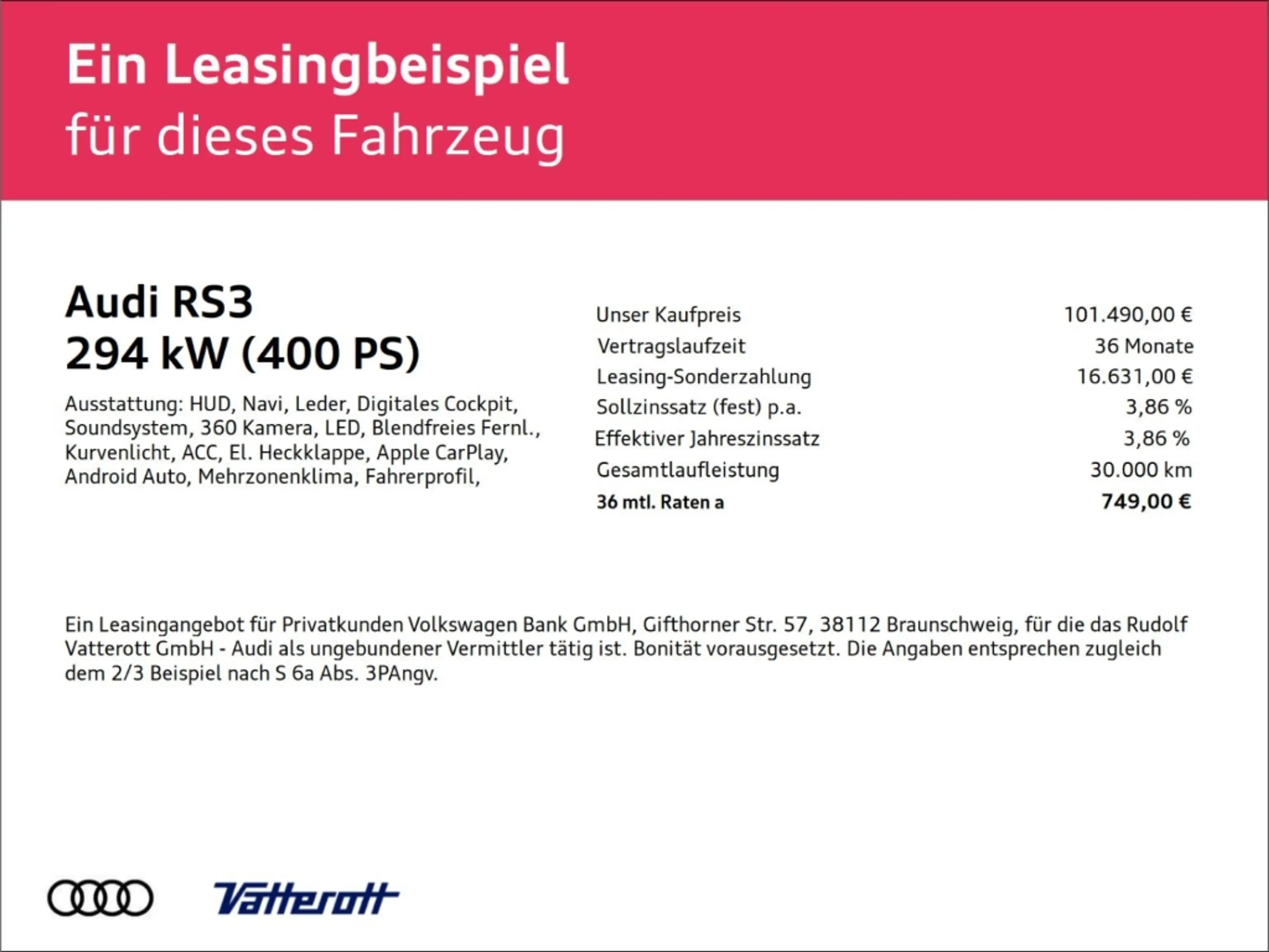 Audi RS3 TFSI Sportback competition limited grün — photo 2