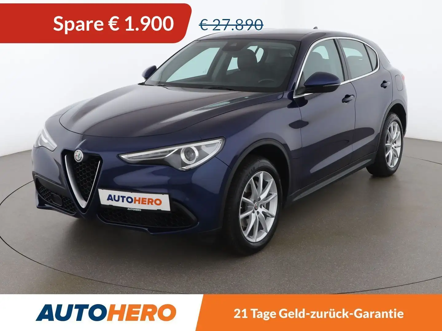 Alfa Romeo Stelvio 2.0 Turbo Super Q4 Aut. *NAVI*SPUR*SHZ*CAM*MEMORY* Blau - 1