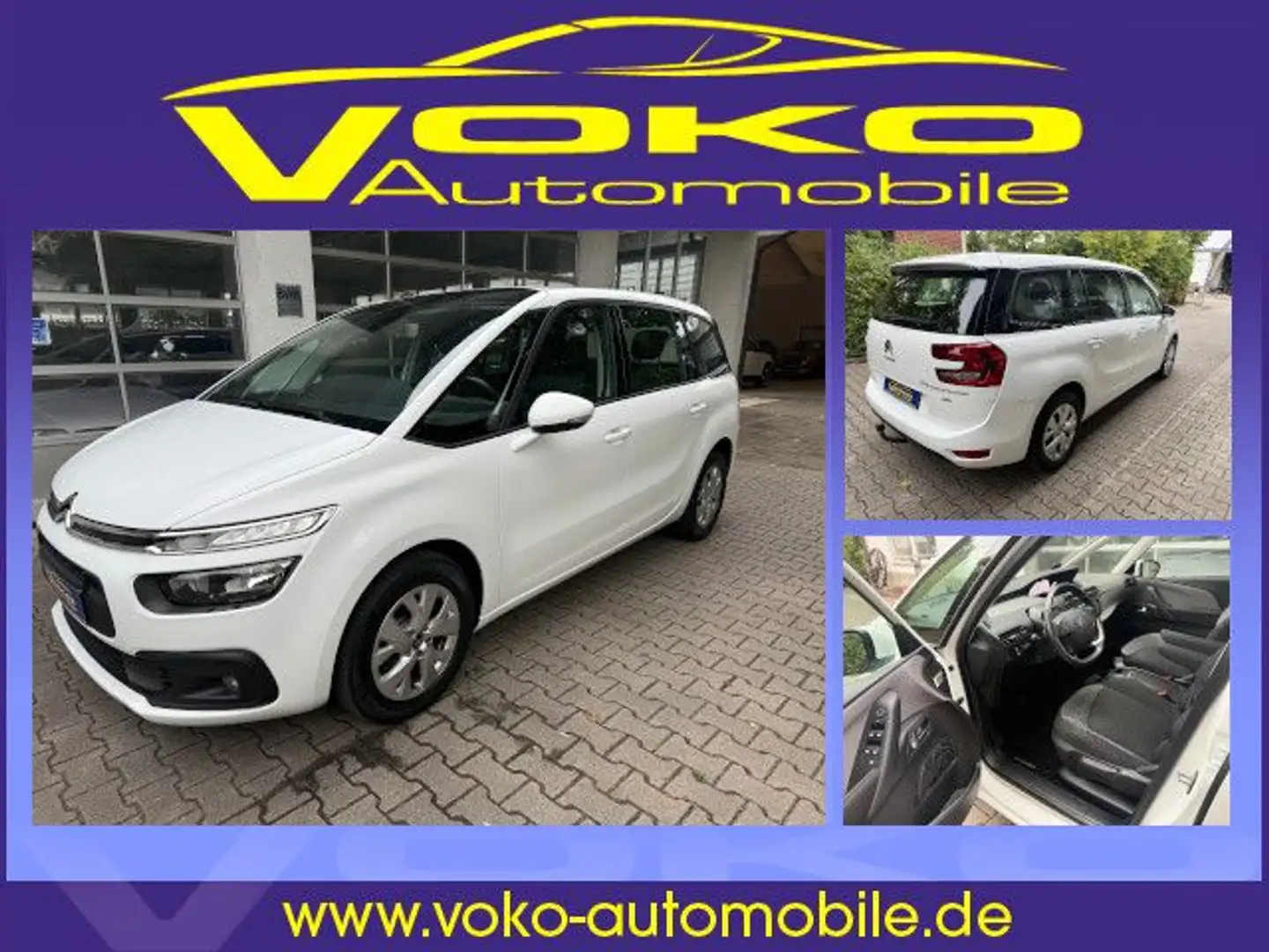 Citroen C4 SpaceTourer Grand C4 1.5 BlueHDI 130 SpaceTourer EAT8*7Sitze Blanc - 1