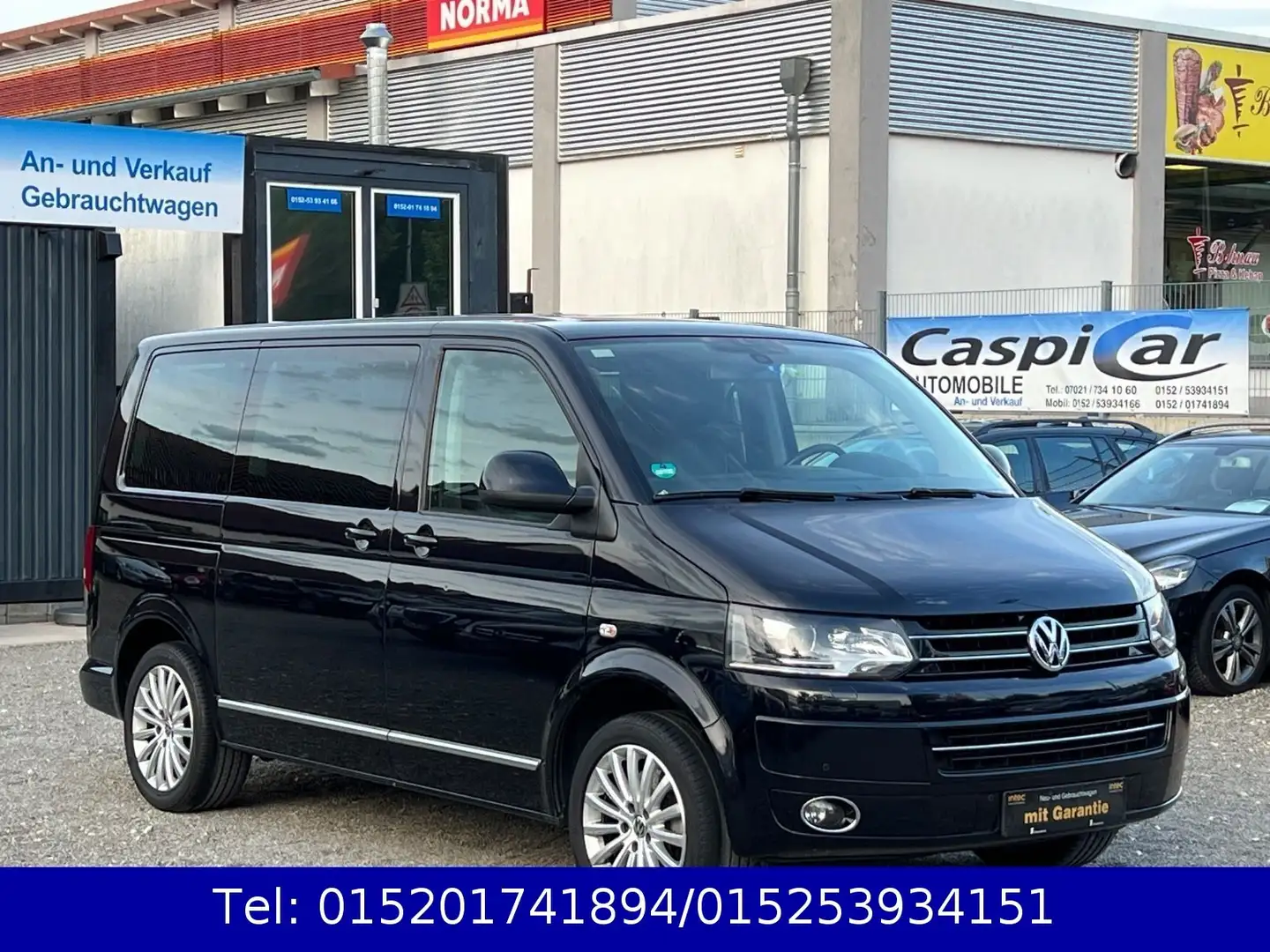Volkswagen T5 Transporter T5 Multivan 2,0TDI DSG Highline,8 FACH BER..,AHK Negro - 1
