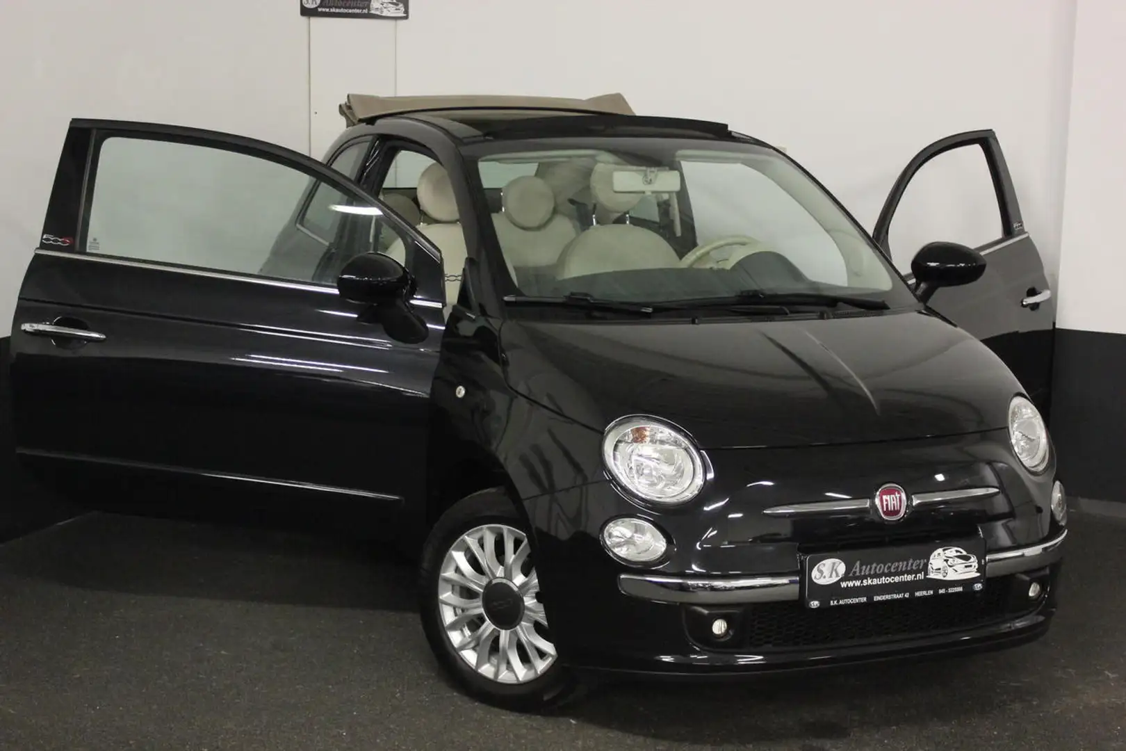 Fiat 500C CABRIO 1.2 LOUNGE 1E EIGENAAR*AIRCO*PARK*MOOI Schwarz - 2