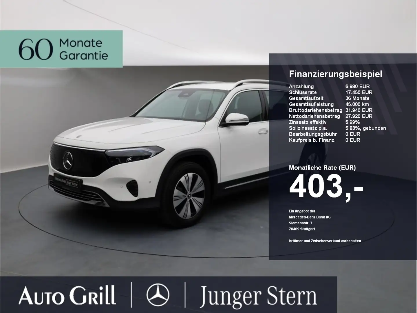 Mercedes-Benz EQB 300 4M *mopf*Progressive DistronicOD Lenkhzg Weiß - 1