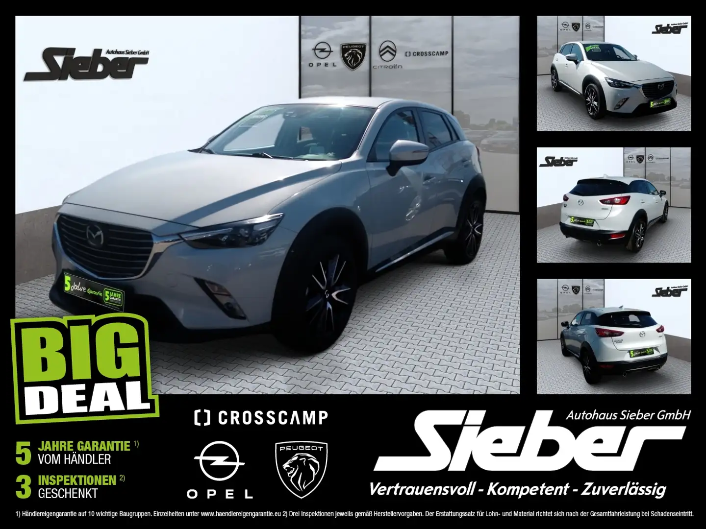 Mazda CX-3 1.5 SKYACTIV-D Sport Sitzhzg Kamera PDC Weiß - 1