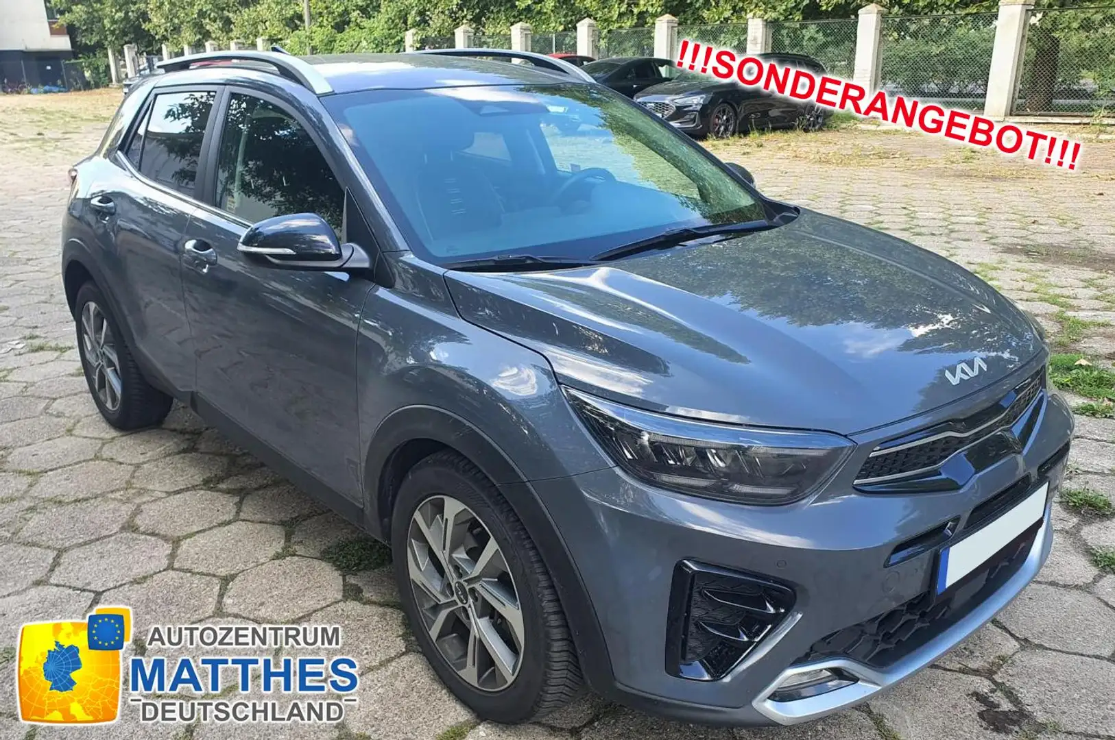 Kia Stonic 1.0 T-GDi 48V SOFORT! GT Line Teilleder NAVI Wi... Schwarz - 1