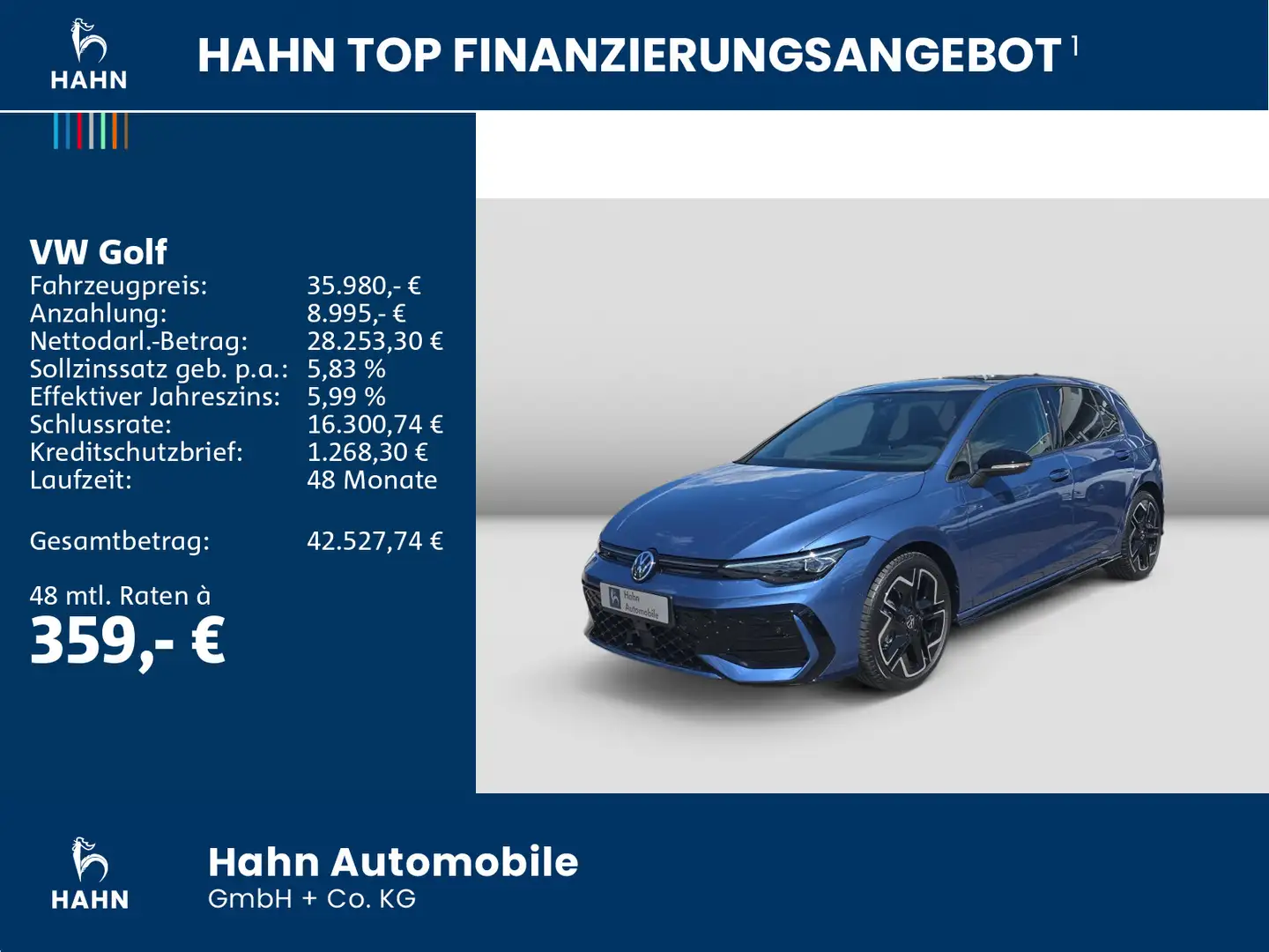 Volkswagen Golf R-Line 1,5 l eTSI 150 PS DSG inkl. Winterrä Bleu - 2