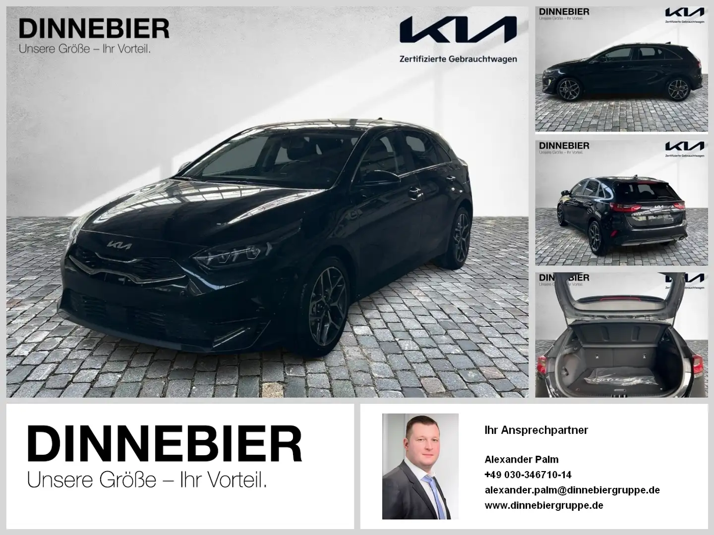 Kia Ceed / cee'd CEED Platinum 1.5T Glasdach+LED+Kamera+Navi Zwart - 1