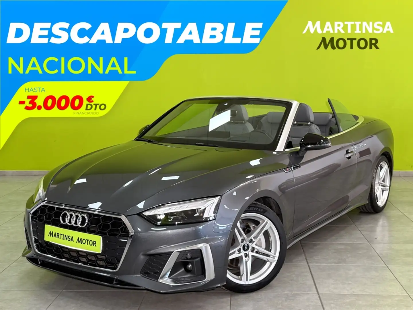 Audi A5 Cabrio 40 TFSI S line S tronic Gris - 1