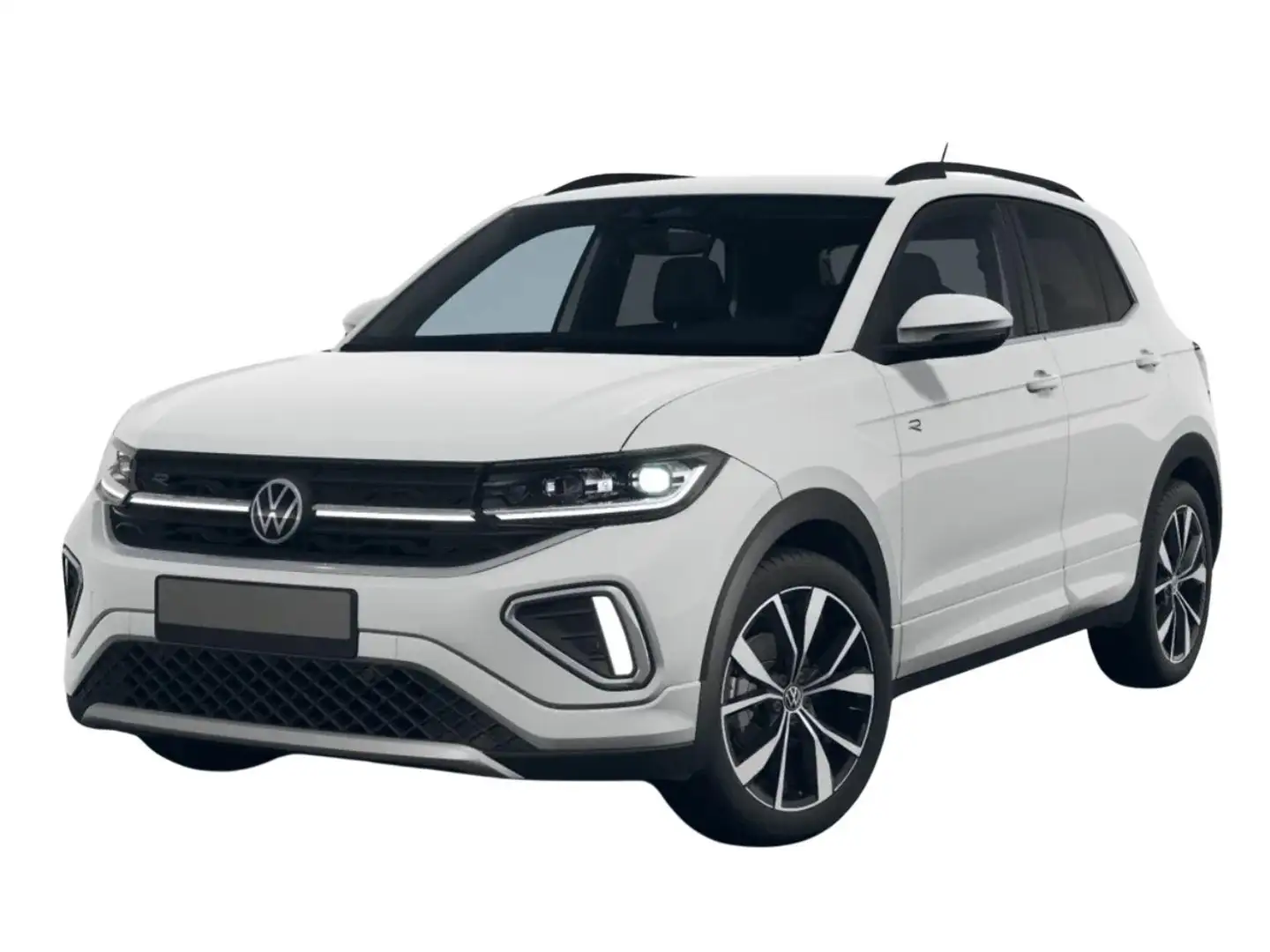Volkswagen T-Cross R-Line 115PS DSG AHK+IQ.Light+Keyless+Alu18+Kam... Weiß - 1