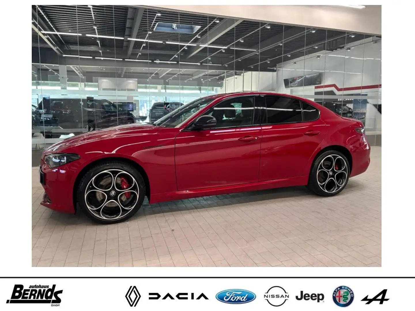 Alfa Romeo Giulia 2.0 Turbo 16V AT8-Q4 Competizione AUTOMATIK LEDER Rosso - 1