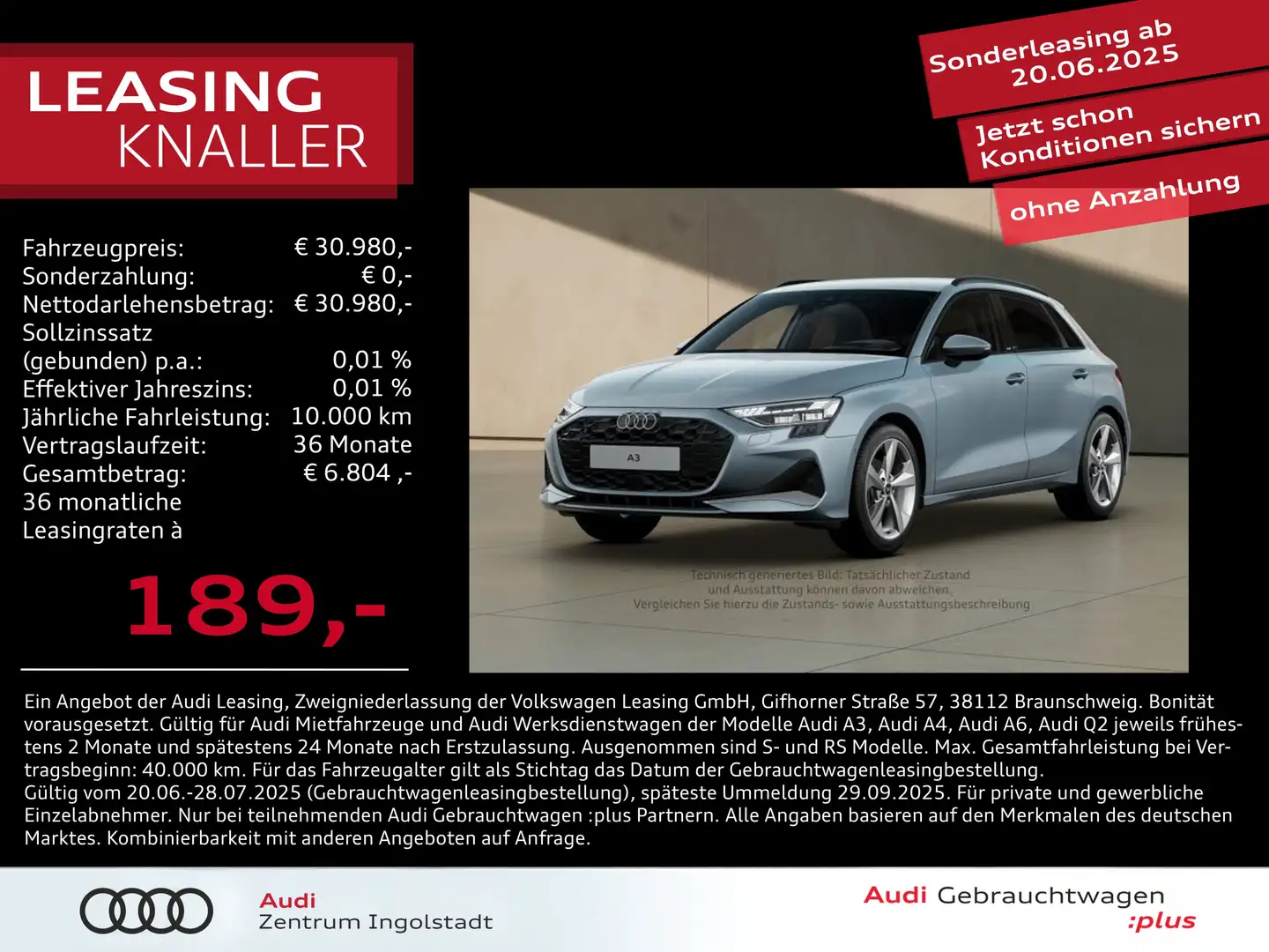 Audi A3 Sportback 30 TFSI LED ACC HuD NAVI SONOS 18" advan Gris - 1