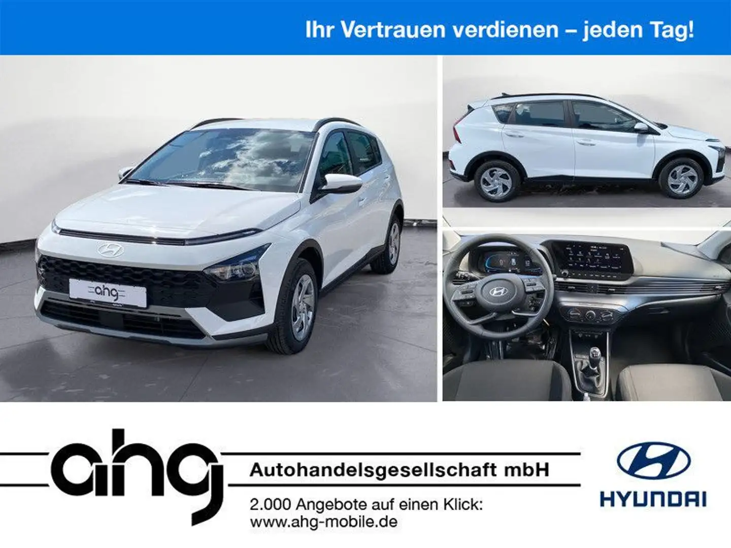 Hyundai BAYON 1.0 T-GDI SELECT SONDERAKTION BIS 30.6.25 Wit - 1