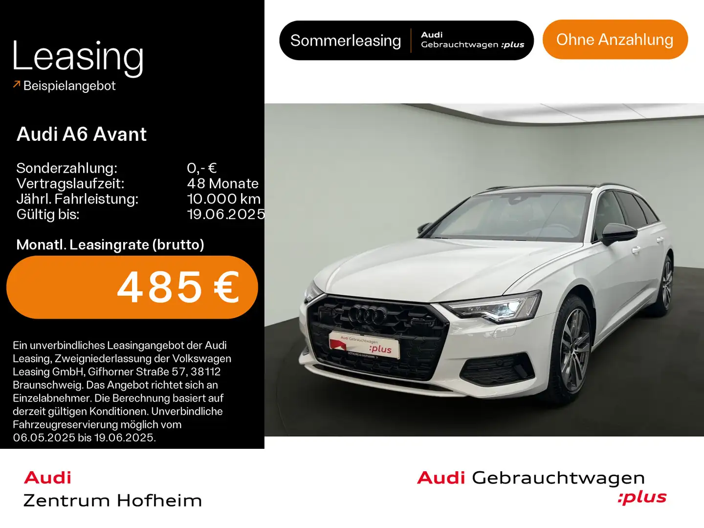 Audi A6 45 TFSI qu S line S tro*B&O*HUD*Pano*St Weiß - 1