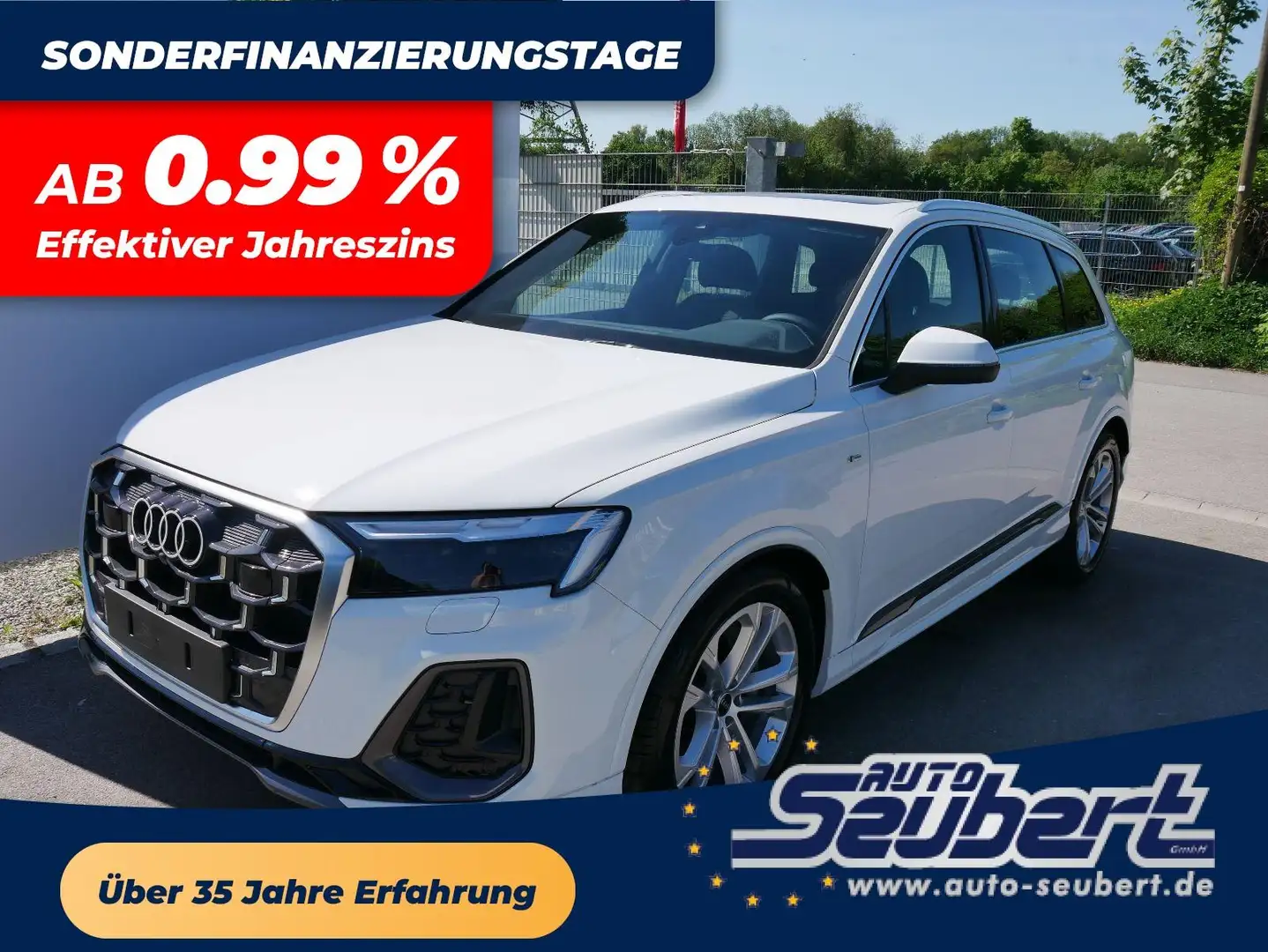 Audi Q7 S line 45 TDI*4X4*AHK*LED*7-SITZE*20 ZOLL*PANO*KAM Weiß - 1