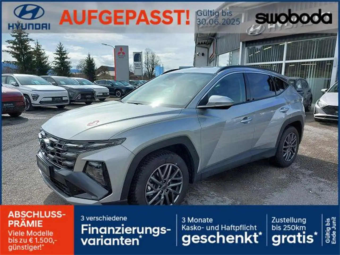 Hyundai TUCSON Tucson NX4 GO Plus 1,6 T-GDi 2WD 48V DCT t5bu2 Silber - 1