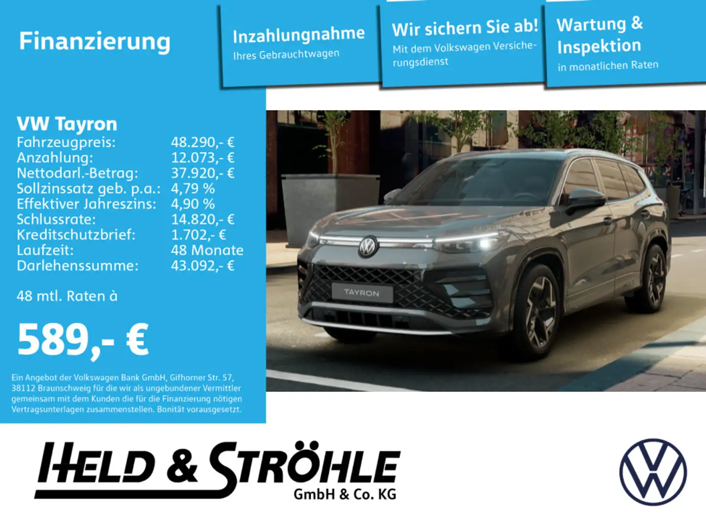 Volkswagen Tayron 2.0 TDI 110 kW R-Line / ACC / RFK / LED+ Gris - 1