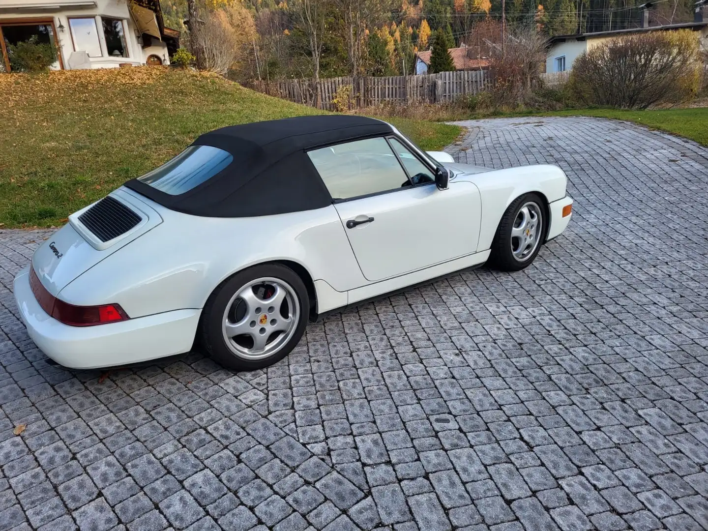 Porsche 964 911 911 Carrera 2 Cabriolet Blanc - 2