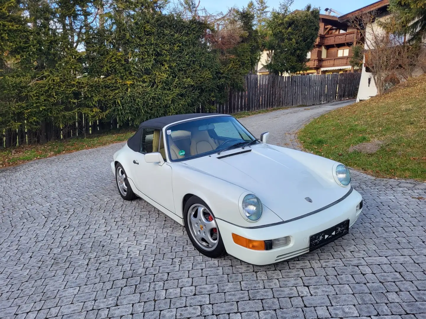 Porsche 964 911 911 Carrera 2 Cabriolet Blanc - 1