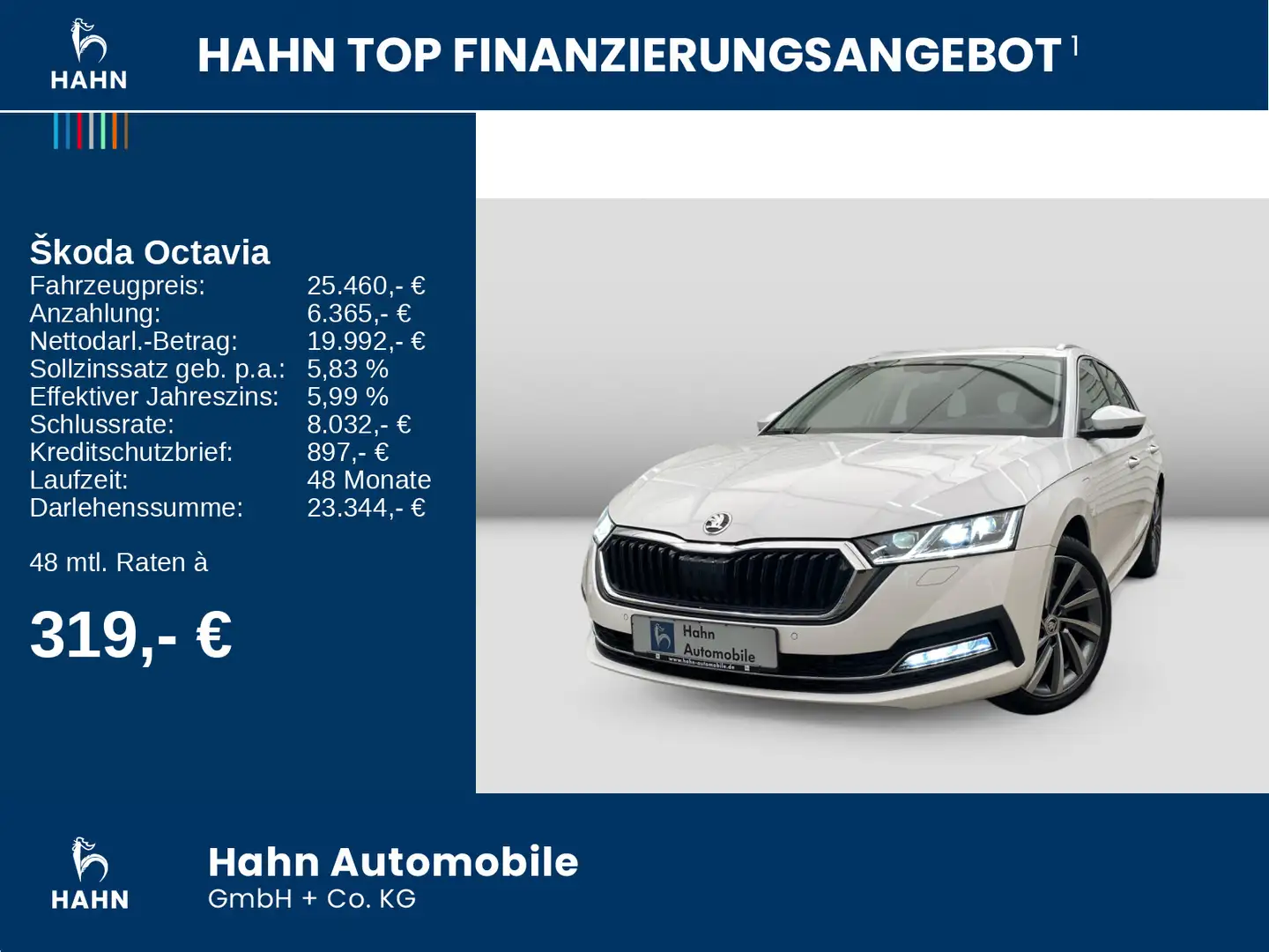 Skoda Octavia Combi iV1.4TSI DSG FirstEdition PanoDach Weiß - 2