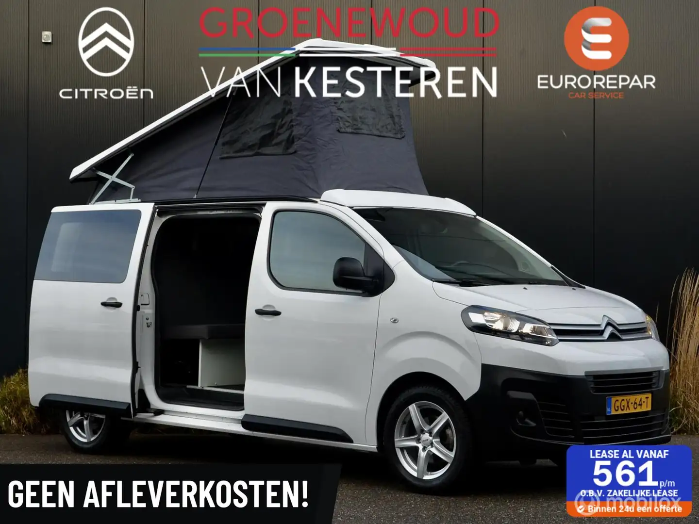 Citroen Jumpy Camper 2.0 120pk | 4 zitplaatsen | Slaaphefdak Blanc - 1
