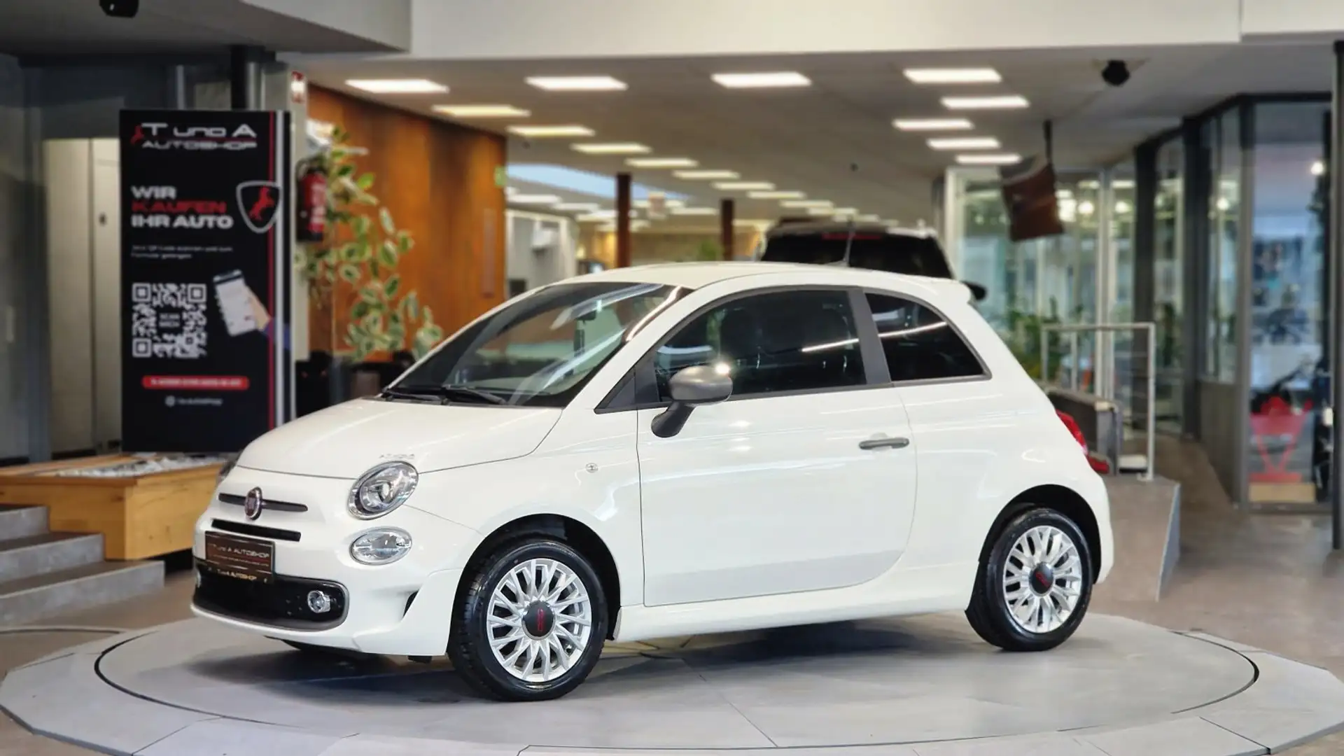 Fiat 500 500 1.2 Sport *Tempomat*Teil-Leder*AHK*PDC* Weiß - 2
