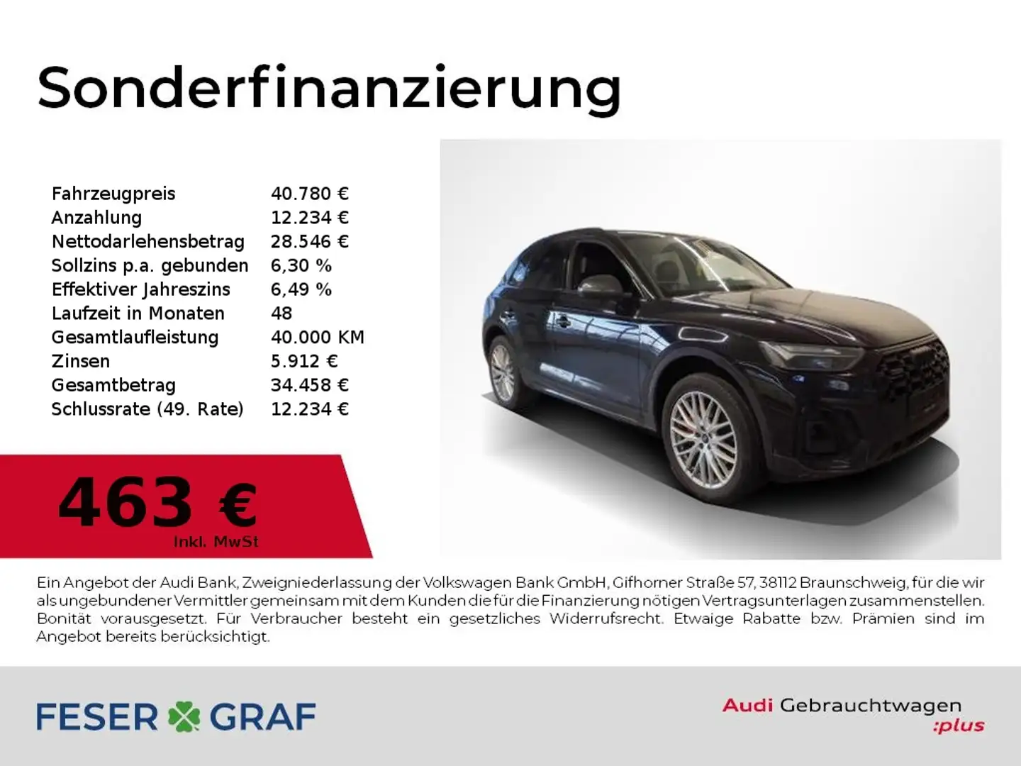 Audi Q5 50 TFSI e S Line Int Pano,Kamera,B&O,Leder,Navi Schwarz - 1