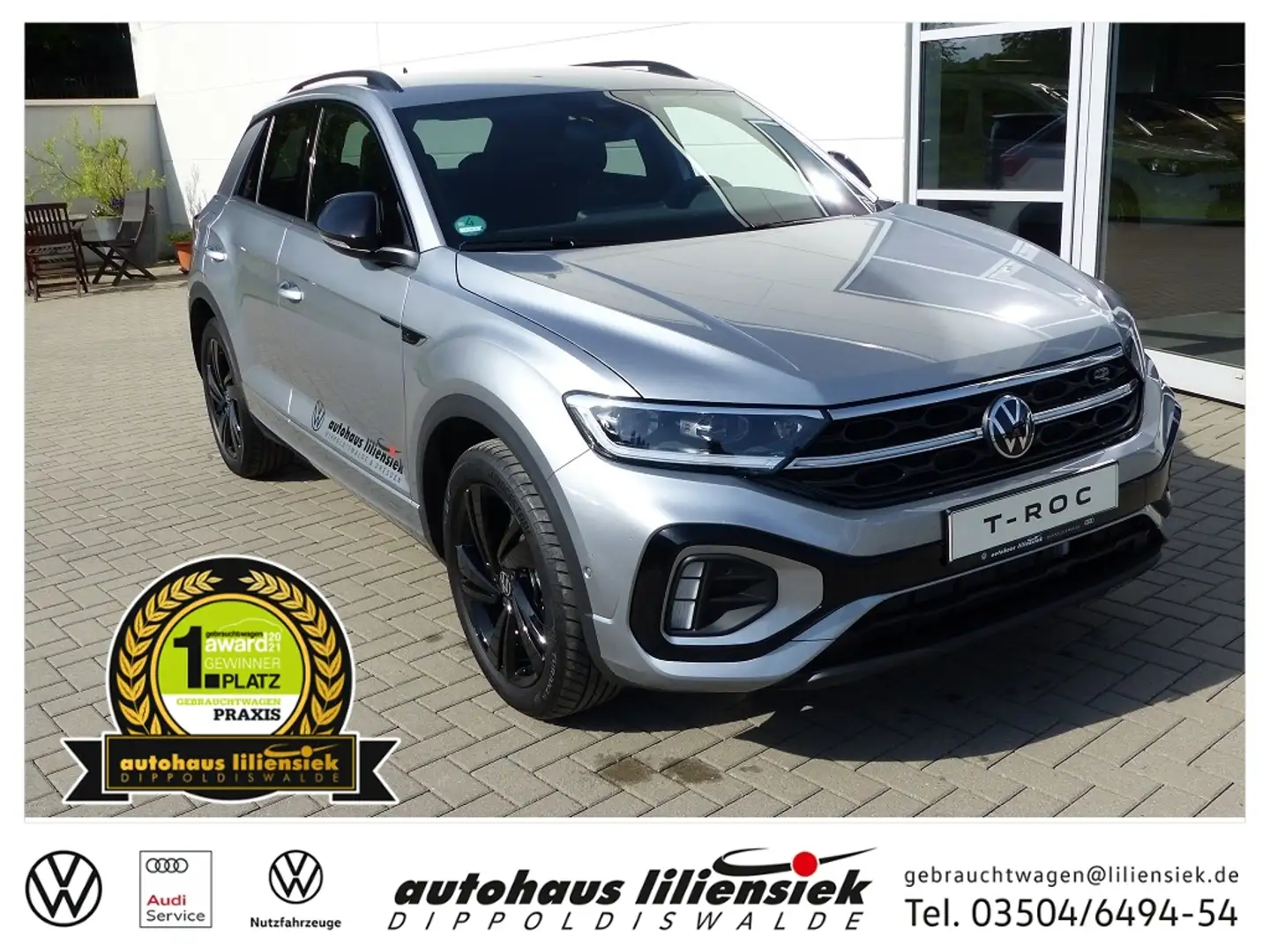 Volkswagen T-Roc 1.5 TSI DSG R-Line *AHK*LED*PDC* Silber - 1