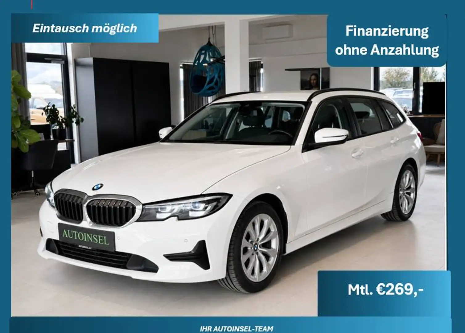 BMW 316 316d Touring Aut. 1.Besitz-Navi-Virtual Weiß - 1