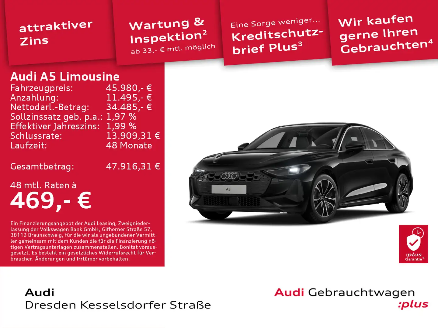 Audi A5 TFSI quattro 150 kW S tronic Schwarz - 1