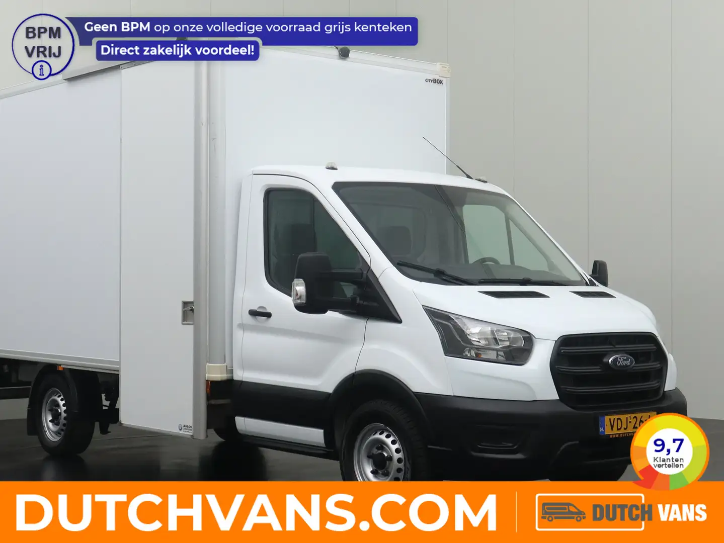 Ford Transit 2.0TDCI 130PK Bakwagen+Laadklep | 1055 Kg Laadverm Wit - 1