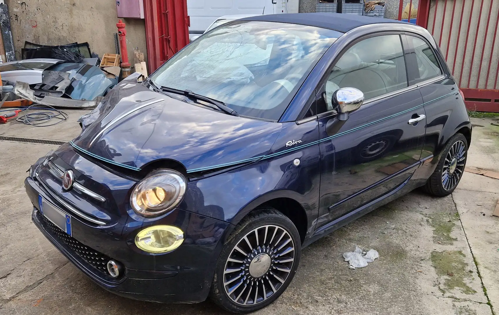 Fiat 500C 1.2 Riva 69cv - incidentata Blu/Azzurro - 1