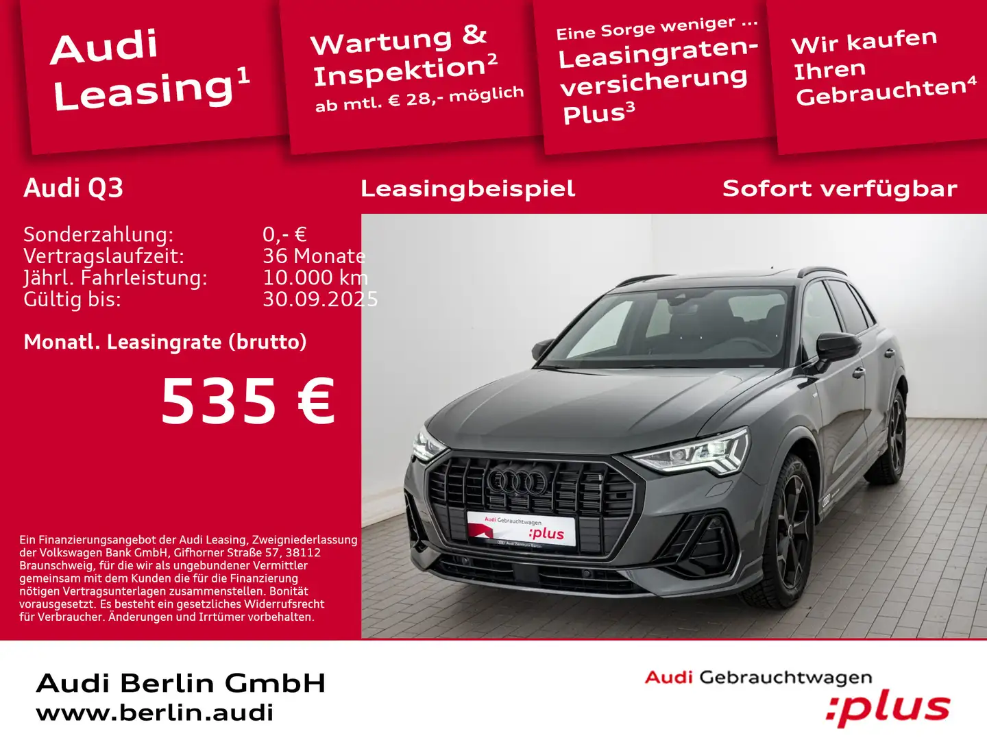 Audi Q3 S line 35 TFSI S tronic Grau - 1