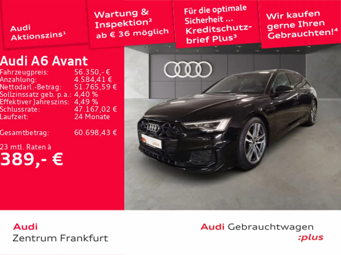 Audi A6 45 TFSI quattro S tronic S line Matrix- Schwarz - 1