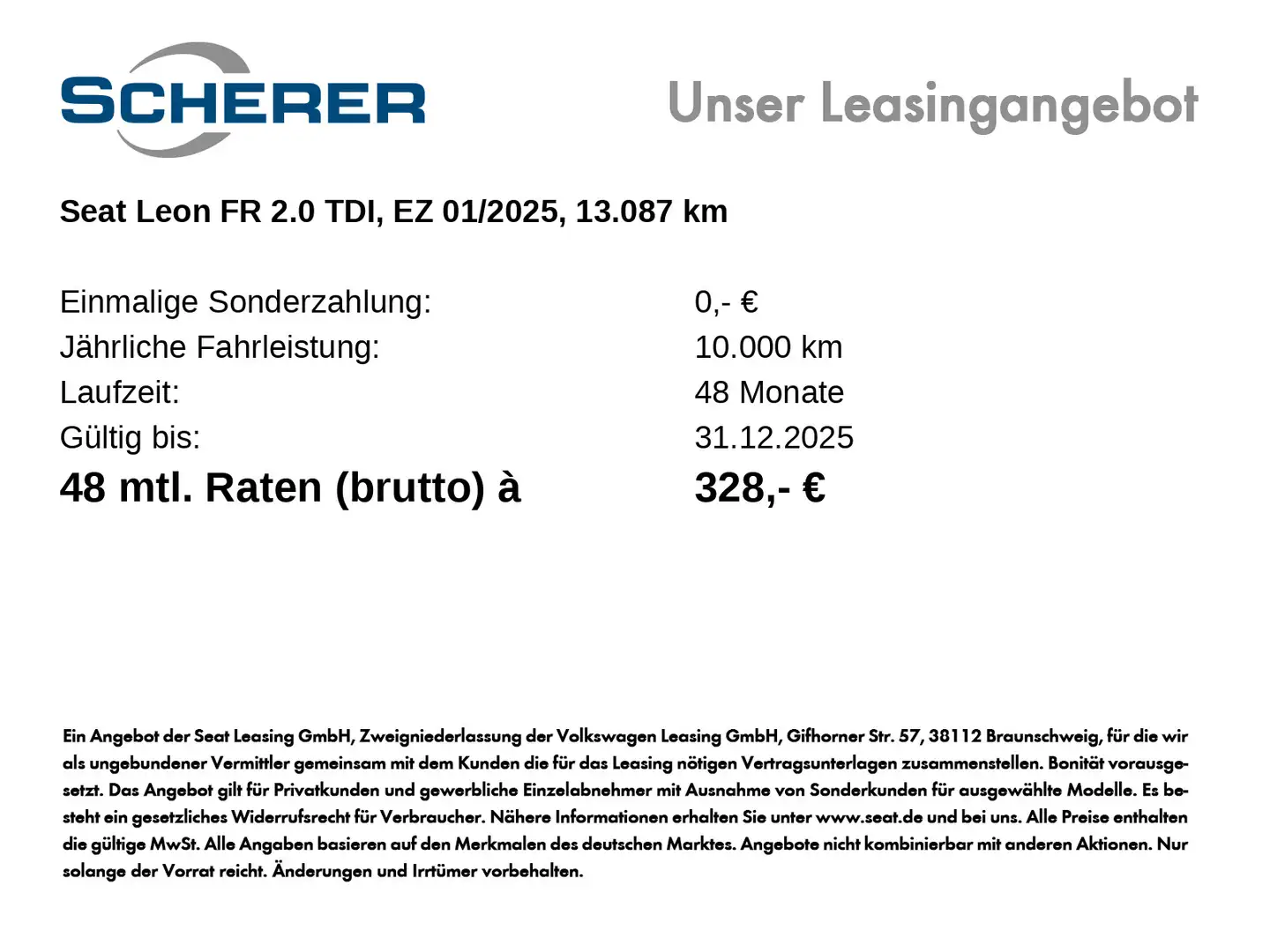 SEAT Leon Sportstourer FR 2.0 TDI DSG Rückfahrkamera Weiß - 2