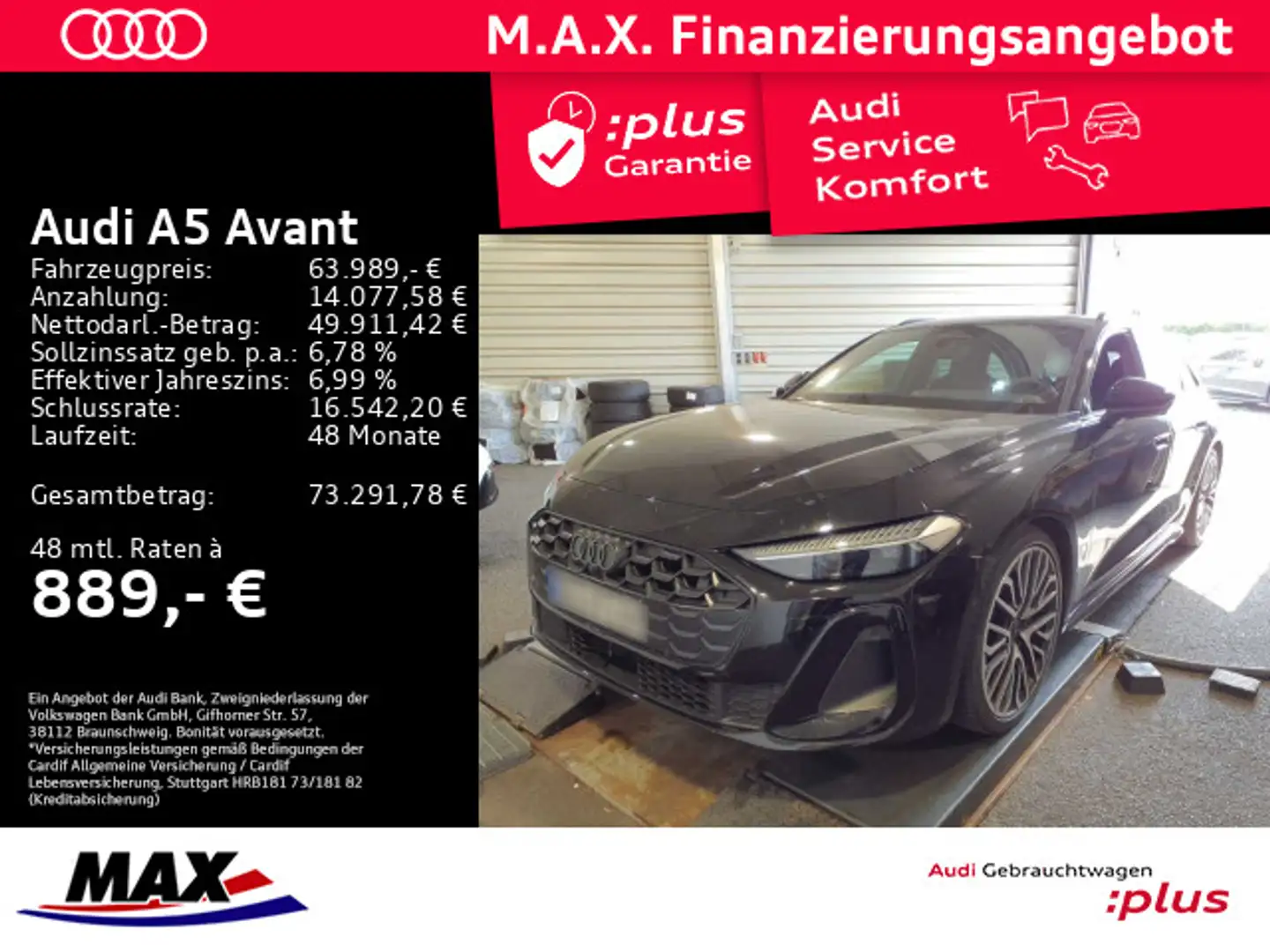 Audi A5 2.0 TDI QUATT S LINE AHK+B&O+RAUTE+HUD+ Schwarz - 1