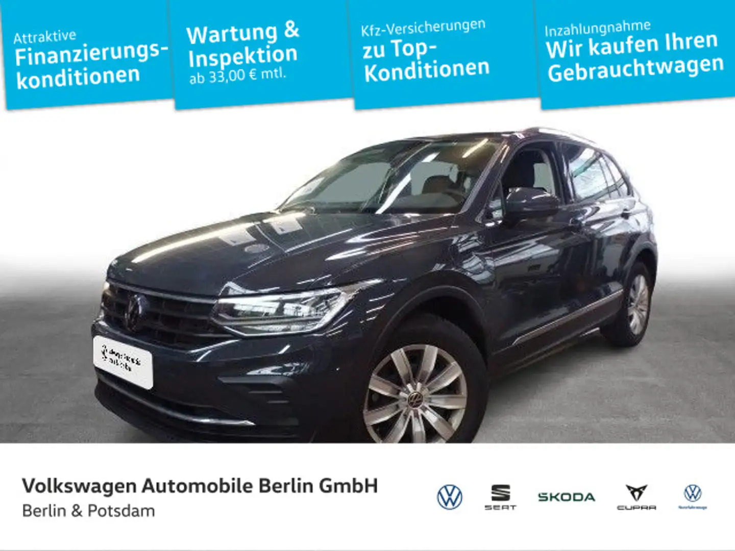 Volkswagen Tiguan 1.4 TSI eHybrid Active Navi Kamera Park-L Gris - 1