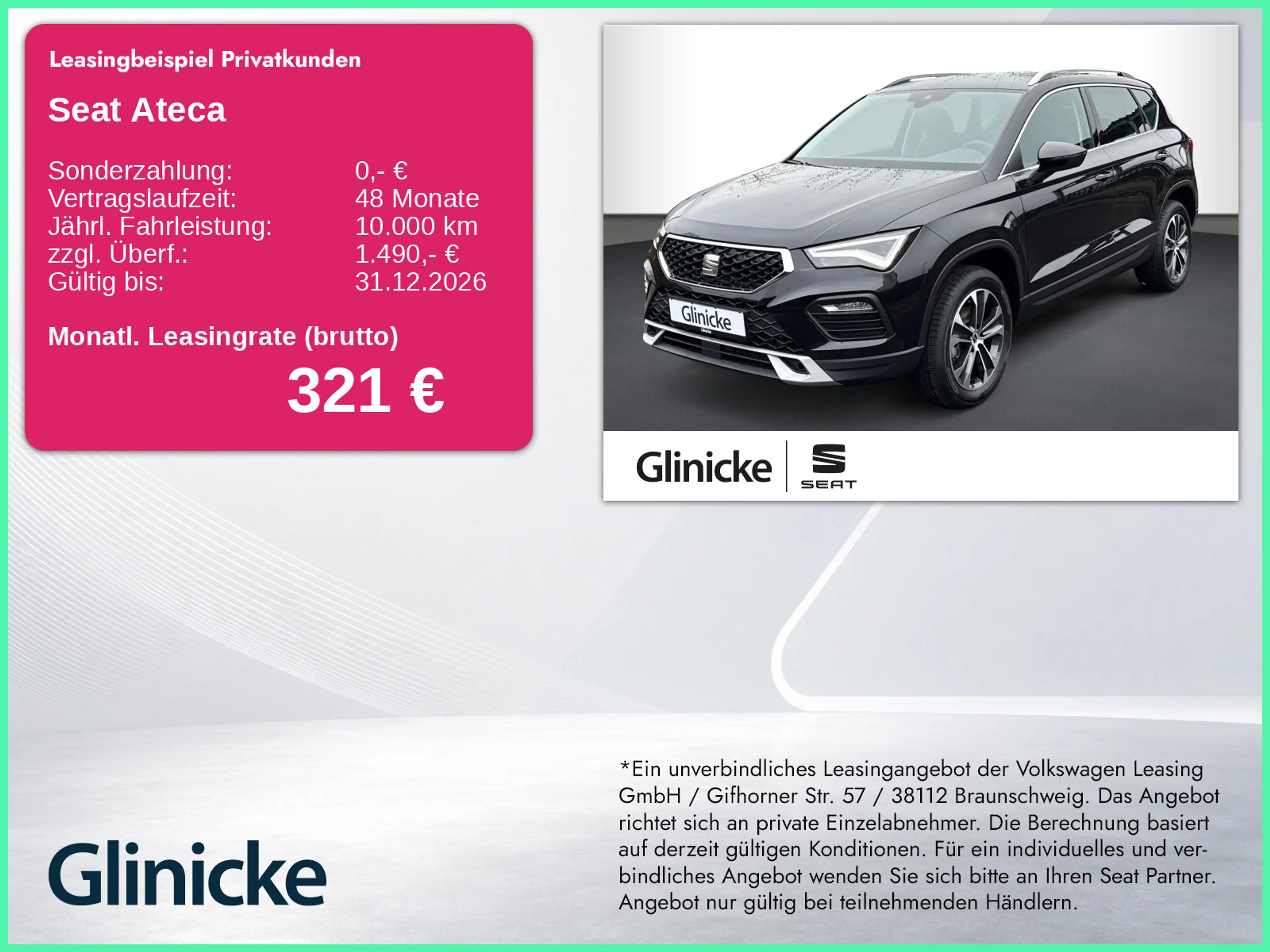 SEAT Ateca Road Edition 1.5 TSI , RFK, KESSY, SHZ (Ta