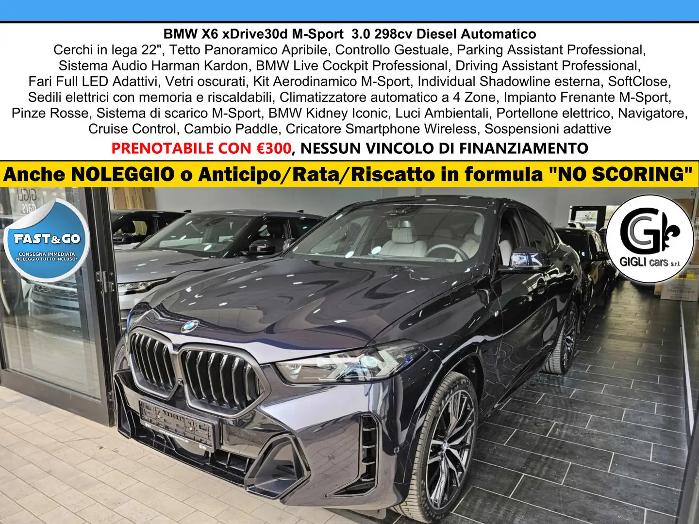 BMW X6 XDrive30d M-Sport PRO Tetto Apribile C22" MSport M Nero - 1