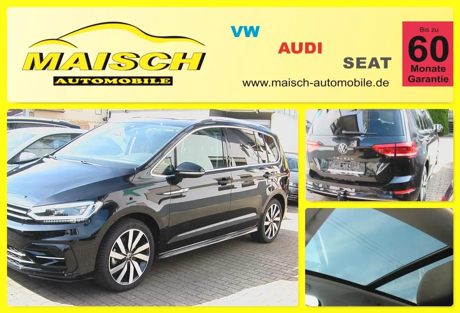 Volkswagen Touran Highline R-LINE PANO*AHK*7-S*RFK*ACC*ERGO Schwarz - 1